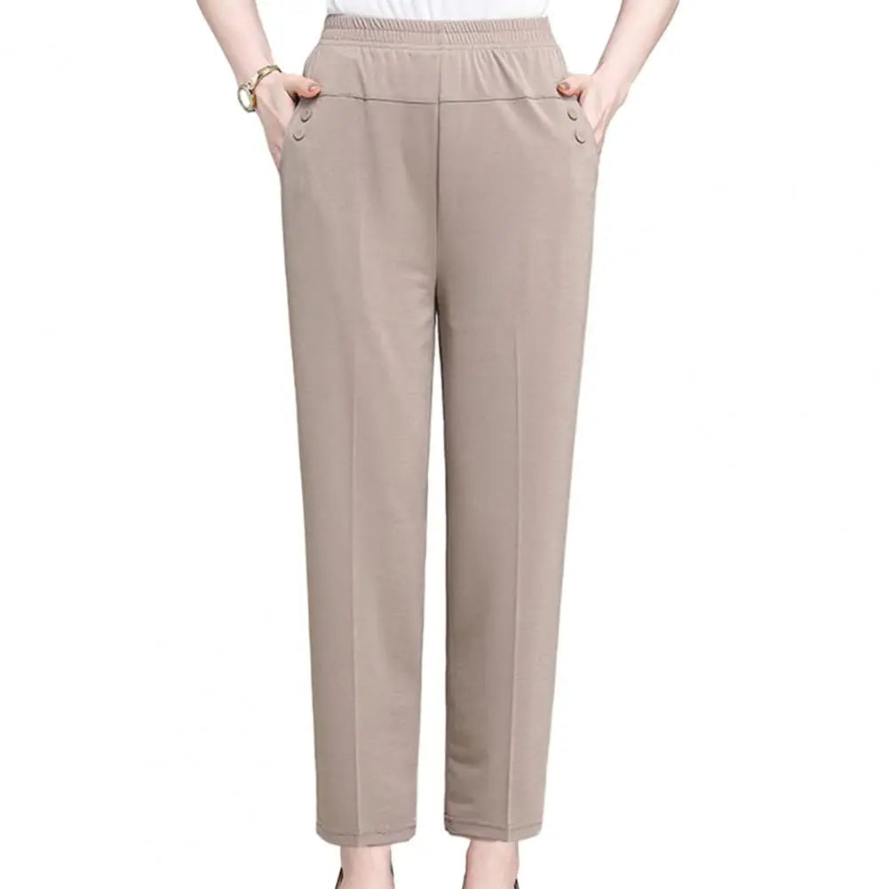 Plus Size 3XL Women’s High Waist Casual Straight Pants