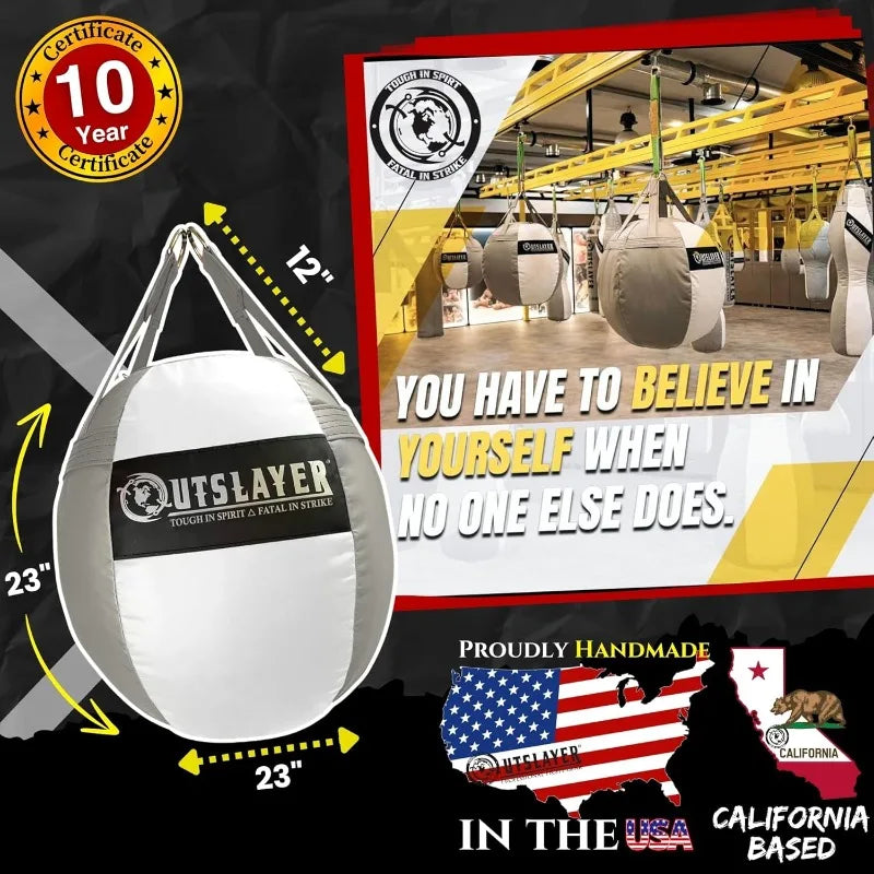 70 lb Wrecking Ball Heavy Bag – Boxing/MMA/Muay Thai | Custom Colors | USA Made | Filled/Unfilled