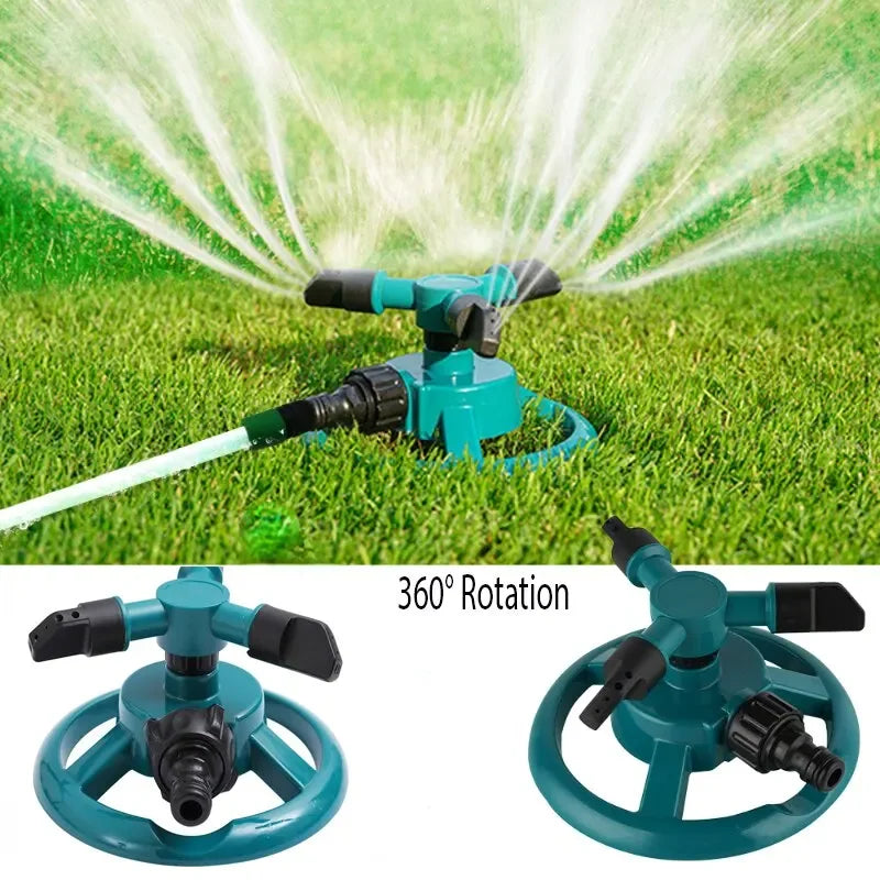 360° Auto-Rotating Sprinkler Nozzle - Adjustable Spray Patterns for Lawn/Garden/Agricultural Irrigation, Water-Saving Tool
