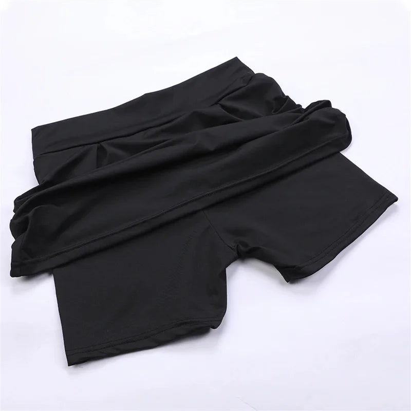Women's High Waist Sport Skort – Quick-Dry Tennis & Fitness Mini Skirt