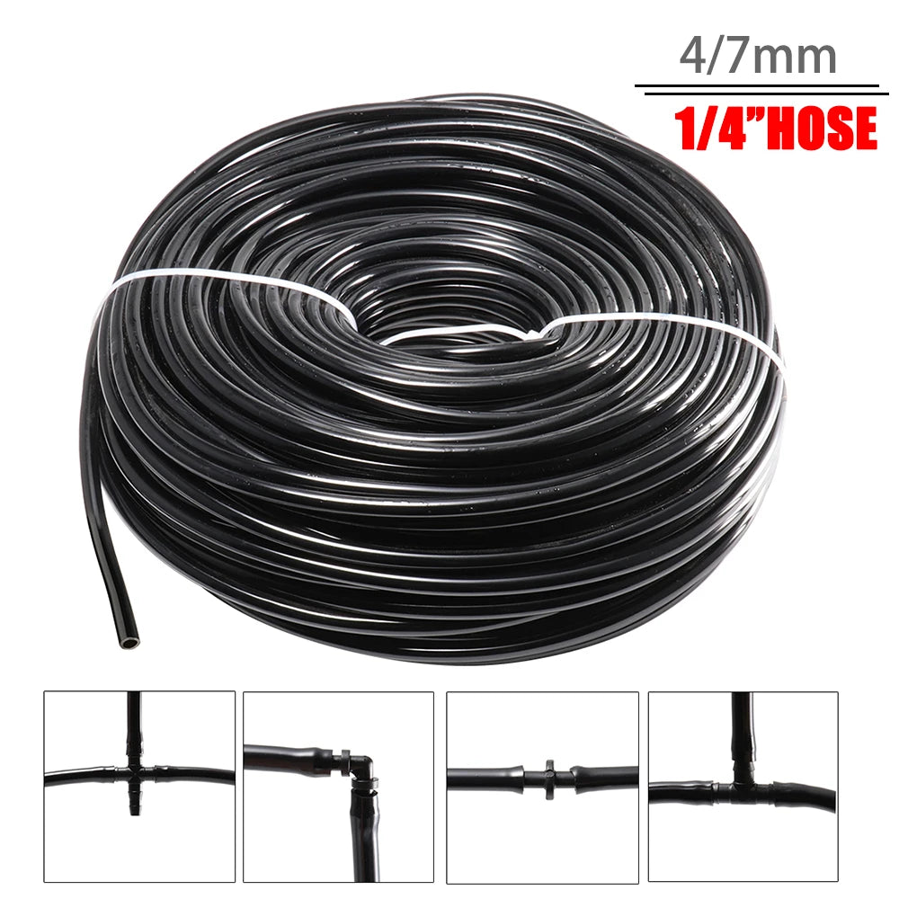 4/7mm PVC Micro Irrigation Hose – Garden Drip Tubing for Greenhouse & Bonsai
