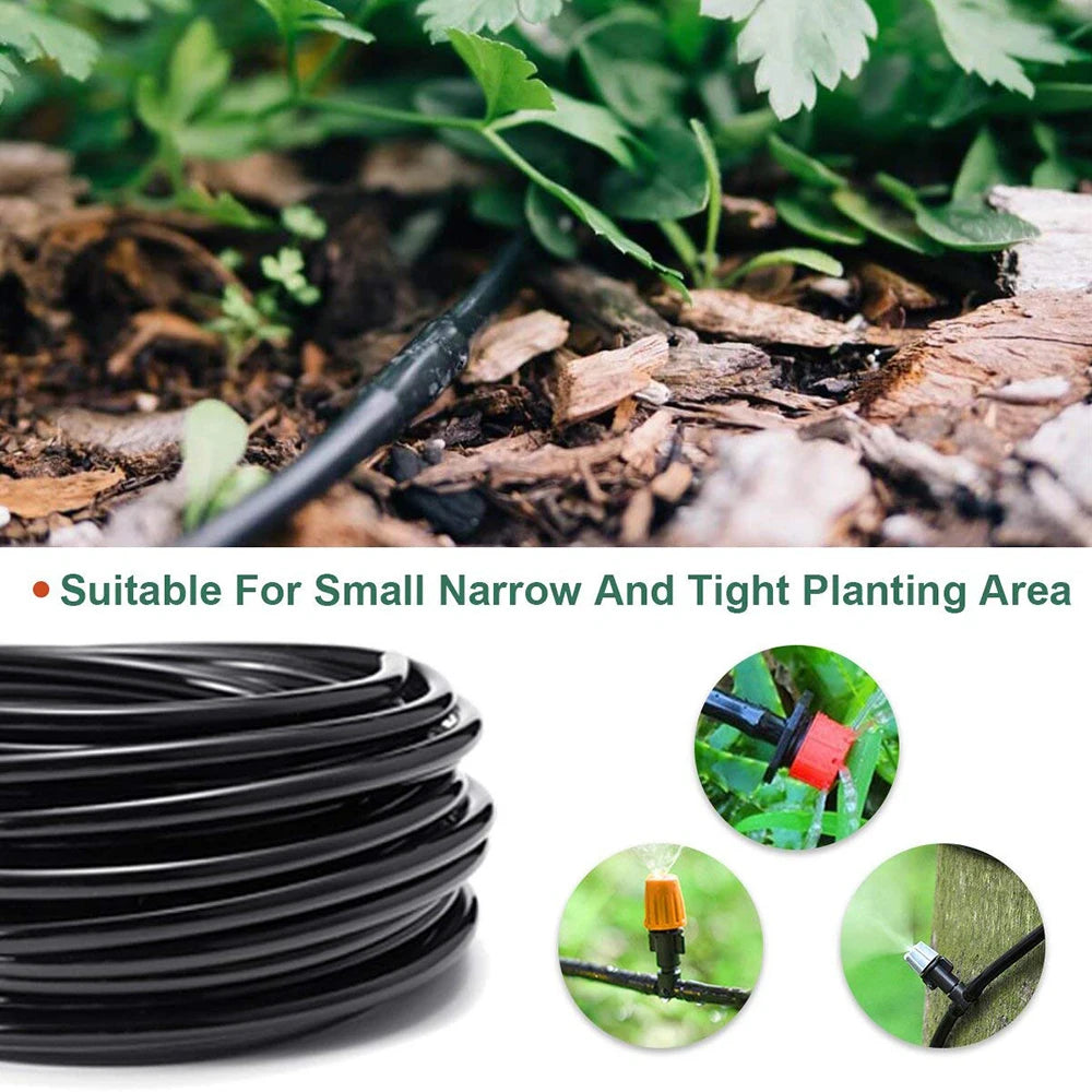 4/7mm PVC Micro Irrigation Hose – Garden Drip Tubing for Greenhouse & Bonsai